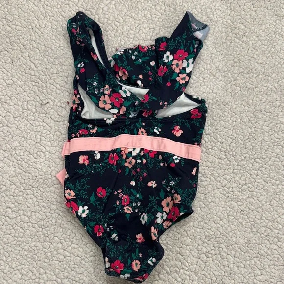Janie and Jack Floral Swimsuit - Picture 3 of 7